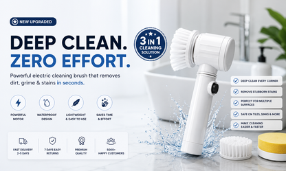 Scrubix Electric Spin Scrubber – 5-in-1 Power Cleaning Brush