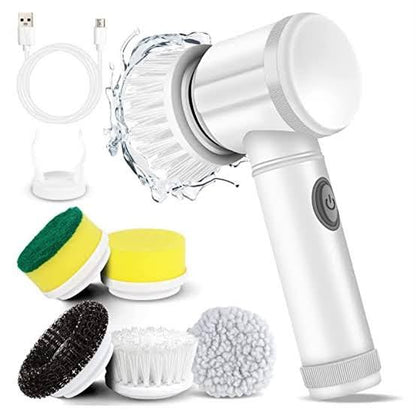 Scrubix Electric Spin Scrubber – 5-in-1 Power Cleaning Brush
